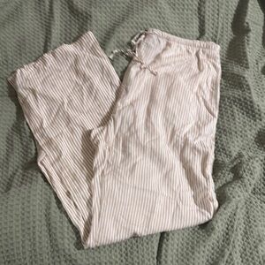 Charlotte Russe Cream Striped Straight Leg Pants